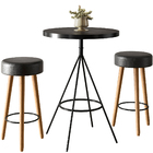 Kit Mesa Bistrô Viena E 2 Banquetas Londres Courino Preto Sal