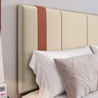 Kit Mesa Cabeceira Gavetas Retrô Off White/cinamomo Painel Su