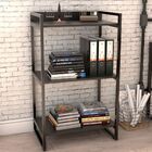 Kit Mesa Cavalete 135 Cm Com Estante 3 Prateleiras Estilo Ind