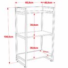 Kit Mesa Cavalete 135 Cm Com Estante 3 Prateleiras Estilo Ind