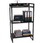 Kit Mesa Cavalete 135 Cm Com Estante 3 Prateleiras Estilo Ind