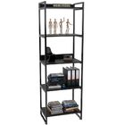 Kit Mesa Cavalete 135 Cm Com Estante 5 Prateleiras Estilo Ind