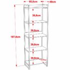 Kit Mesa Cavalete 135 Cm Com Estante 5 Prateleiras Estilo Ind