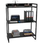 Kit Mesa Cavalete 150 Cm Com Estante 3 Prateleiras Estilo Ind