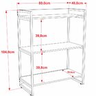 Kit Mesa Cavalete 150 Cm Com Estante 3 Prateleiras Estilo Ind