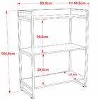 Kit Mesa Cavalete 150 Cm Com Estante 3 Prateleiras Estilo Ind