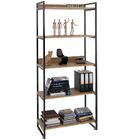 Kit Mesa Cavalete 150 Cm Com Estante 5 Prateleiras Estilo Ind