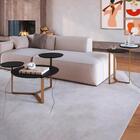 Kit Mesa Centro E Lateral Chanfrada Pes Metal Dou Artesano