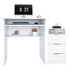 Kit Mesa Computador Multiuso + Gaveteiro Chão 3 Gavetas Organ