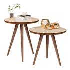 Kit Mesa De Apoio E Lateral Sofá E Sala Visita Off White Frei