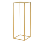 Kit Mesa De Apoio Em Metal Cubo Vazado Com Tampo Dourado M02