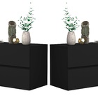 Kit Mesa De Cabeceira 2 Gavetas De Parede Corrediça Telescopi