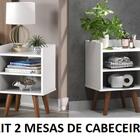 Kit Mesa De Cabeceira Com Pé Palito Branco Cozinha