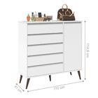 Kit Mesa De Cabeceira E Comoda Book Branco