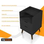 Kit Mesa De Cabeceira Retrô Com 2 Gavetas 1 Nicho E Pés Palit