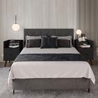 Kit Mesa De Cabeceira Retrô Com 2 Gavetas 1 Nicho E Pés Palit