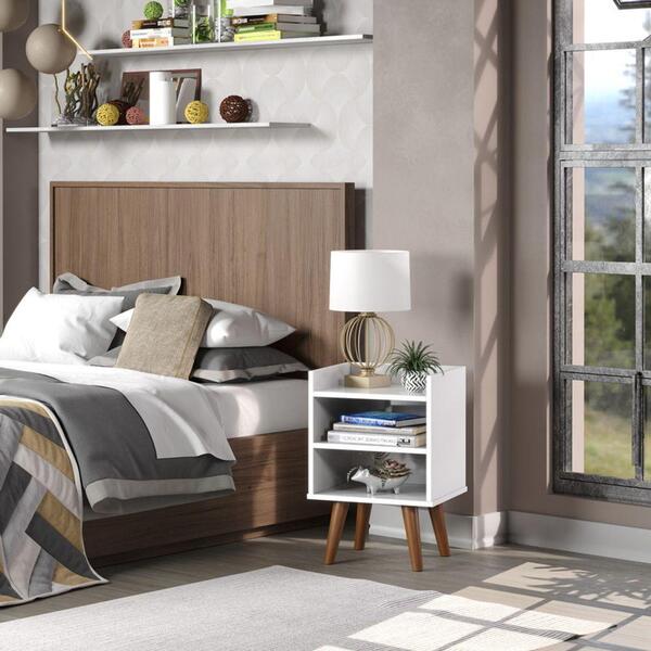 Kit Mesa De Cabeceira Retrô Decore Pé Palito Multiuso