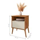 Kit Mesa De Cabeceira Salles Naturalle Off White
