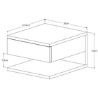 Kit Mesa De Cabeceira Suspensa Decor - Preto/branco - Mania D