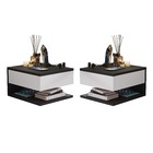 Kit Mesa De Cabeceira Suspensa Decor - Preto/branco - Mania D