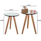 Kit Mesa De Canto Tripé Com Espelho 35cm - Preta