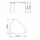 Kit Mesa De Centro E Lateral Organica Pes Metal Pr Artesano