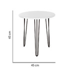 Kit Mesa De Centro E Lateral Roma Industrial Pé De Ferro Pret