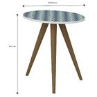 Kit Mesa De Centro E Mesas Laterais Retrô Branco E Azul