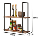 Kit Mesa De Centro E Prateleira Multiuso 60 Cm Industrial Ari