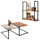 Kit Mesa De Centro E Prateleira Multiuso Industrial Boreal 60