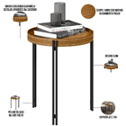 Kit Mesa De Centro Para Sala De Estar Com Mesa De Canto Caram