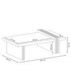 Kit Mesa De Centro Retangular Ripada Luana Com Aparador Ripad