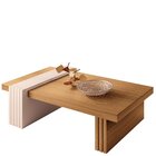 Kit Mesa De Centro Retangular Ripada Luana Com Aparador Ripad