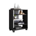 Kit Mesa De Computador E Armário Pequeno Janine Preto