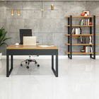 Kit Mesa De Escritório C/ Estante Para Livros 100% Mdf