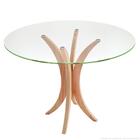 Kit Mesa De Jantar 90cm Tampo De Vidro + 04 Cadeiras Charles