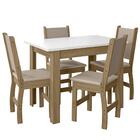 Kit Mesa De Jantar Bellagio 108x68 Cm Com 4 Cadeiras Clara