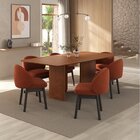 Kit Mesa De Jantar Boreal 210cm E 6 Cadeiras Jambu Cabecasa M