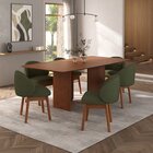 Kit Mesa De Jantar Boreal 210cm E 6 Cadeiras Jambu Cabecasa M