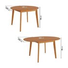 Kit Mesa De Jantar Extensível Redonda Tarsila E 4 Cadeiras Ja