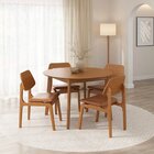 Kit Mesa De Jantar Extensível Redonda Tarsila E 4 Cadeiras Ja