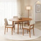 Kit Mesa De Jantar Extensível Redonda Tarsila E 4 Cadeiras Pe