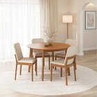 Kit Mesa De Jantar Extensível Redonda Tarsila E 4 Cadeiras Pe