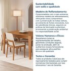 Kit Mesa De Jantar Extensível Retangular Tarsila E 4 Cadeiras