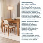 Kit Mesa De Jantar Extensível Retangular Tarsila E 4 Cadeiras