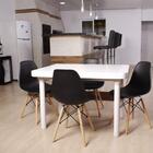 Kit Mesa De Jantar França 110x80 Branca + 04 Cadeiras Charles