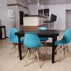 Kit Mesa De Jantar França 110x80 Preta + 04 Cadeiras Charles