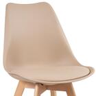 Kit - Mesa De Jantar Leda 100 Cm Branco + 4 Cadeiras Estofada