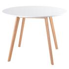 Kit - Mesa De Jantar Leda 100 Cm Branco + 4 Cadeiras Estofada