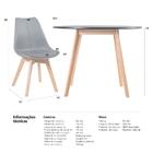 Kit - Mesa De Jantar Leda 100 Cm Preto + 4 Cadeiras Estofadas